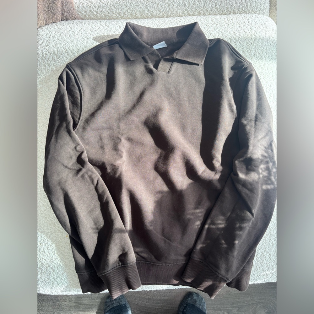 Brown Zara Polo Sweatshirt